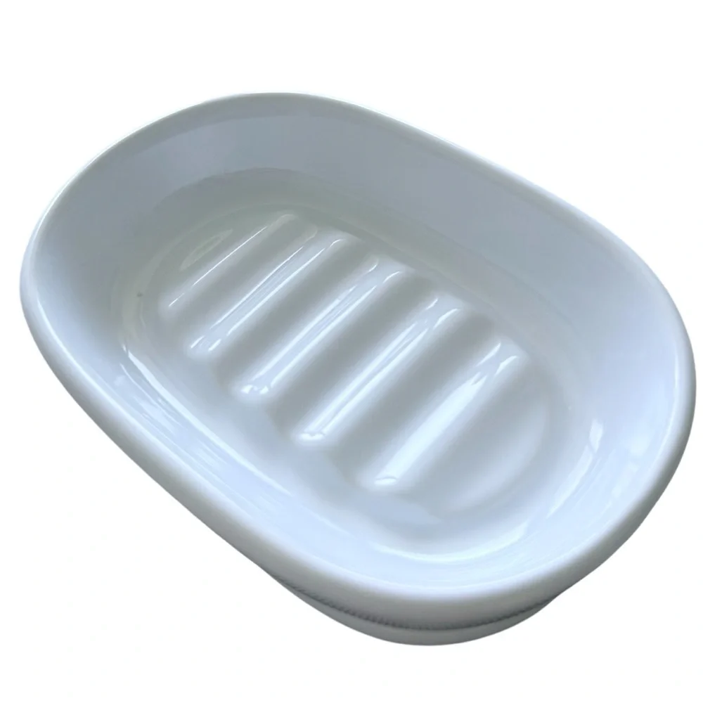 NEW mDesign Ceramic Bar Soap Dish (E32)